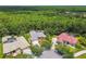 Stunning aerial view of homes nestled amongst a lush forest backdrop at 1877 Muirfield Way, Oldsmar, FL 34677