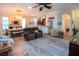 Bright and open living area with a dining table and comfortable seating at 2121 Worthington Greens Dr, Sun City Center, FL 33573
