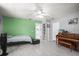 Spacious room featuring a ceiling fan, tile floors, and view of the hallway and closet at 2174 62Nd N St, Clearwater, FL 33760