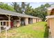 A view of the rear yard showing storage units at 2174 62Nd N St, Clearwater, FL 33760