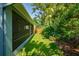 Well-manicured backyard adjacent to a screened-in porch and mature trees at 3714 W San Juan St, Tampa, FL 33629