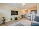 Stylish living room with sleek furnishings seamlessly connects to the dining and kitchen areas at 4325 58Th N Way # 1527, Kenneth City, FL 33709