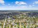 Overhead view of a community interspersed with waterways and greenery, under a bright, partly cloudy sky at 4400 Helena Ne St, St Petersburg, FL 33703
