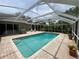 A beautiful screened-in pool area with brick patio, perfect for outdoor entertaining at 4808 Jewell Ter, Palm Harbor, FL 34685
