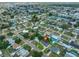 Wide aerial view showcasing the property's location within a vibrant neighborhood near the water at 513 Fairhope Dr, Apollo Beach, FL 33572