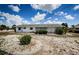 The back of the property features low-maintenance landscaping and a single-story home design at 801 Oakmont Ave, Sun City Center, FL 33573