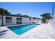 Relaxing backyard pool with patio and privacy fence, perfect for entertaining and enjoying outdoor living at 9097 Southern Comfort Dr, Largo, FL 33773