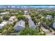 Beautiful aerial shot of a verdant neighborhood, displaying tree-lined streets and stunning city views at 1211 W Horatio St # A, Tampa, FL 33606