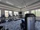 Well-equipped fitness center with treadmills, elliptical, and Cybex leg extension machine at 15528 Corona Del Mar Dr, Wimauma, FL 33598