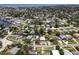 Wide aerial shot of the neighborhood with a view of the bay beyond at 1851 Oklahoma Ne Ave, St Petersburg, FL 33703