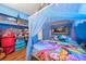 Bright, colorful bedroom with ample storage and shelving, perfect for children or playful adults at 2426 17Th N Ave, St Petersburg, FL 33713