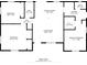 Detailed floor plan showcasing the layout, dimensions, and spatial arrangements of a compact 3-bedroom house at 2426 17Th N Ave, St Petersburg, FL 33713