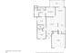 Detailed floor plan showcasing the layout of the home's bedrooms, bathrooms, kitchen, living room, and outdoor patio at 3230 Bellericay Ln, Land O Lakes, FL 34638