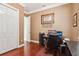 Bright office space featuring hardwood floors and plenty of natural light from the window at 3404 W Sevilla St, Tampa, FL 33629