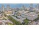 Enjoy breathtaking city and ocean views from the apartments in this aerial view of the neighborhood at 350 2Nd N St # 1, St Petersburg, FL 33701