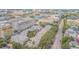 Townhomes, apartments, and beautiful city views in this aerial of real estate listing at 350 2Nd N St # 1, St Petersburg, FL 33701