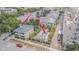 Aerial view of Unit 1 that's a short distance to the pool, illustrating the unit's prime location within the community at 350 2Nd N St # 1, St Petersburg, FL 33701