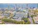 Stunning aerial view of the neighborhood with city and ocean views from this real estate listing at 350 2Nd N St # 1, St Petersburg, FL 33701