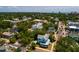 Aerial view of a home with gray metal roof, in a neighborhood near the ocean at 457 8Th N Ave, St Petersburg, FL 33701
