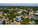 Aerial view of a home with gray metal roof, in a neighborhood near commercial building at 457 8Th N Ave, St Petersburg, FL 33701