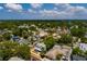 Overview of a tranquil residential neighborhood showcasing charming homes with lush greenery and mature trees under a partially cloudy sky at 457 8Th N Ave, St Petersburg, FL 33701