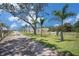 Charming home with palm trees lining the driveway and a lush green lawn at 5012 Troydale Rd, Tampa, FL 33615