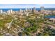 Residential aerial view with a nearby park and lake with water views and cityscape views at 634 6Th N St, St Petersburg, FL 33701