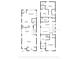 Detailed floor plan showcasing the layout of a two-story home with labeled rooms and dimensions at 7238 Milestone Dr, Apollo Beach, FL 33572