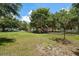Community playground featuring a slide and climbing structure with mature trees providing shade at 9223 Brindlewood Dr, Odessa, FL 33556