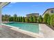 Backyard swimming pool with patio and landscaping at 13859 Sharp Hawk Dr, Riverview, FL 33569