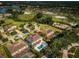 Aerial view of homes in a beautiful golf course community with lush landscaping and mature trees at 14806 Harry Colt Ct, Tampa, FL 33626