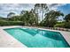 Beautiful, sparkling swimming pool with an attached hot tub surrounded by lovely landscaping and greenery at 14806 Harry Colt Ct, Tampa, FL 33626
