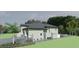 Rear side view of a home with a patio, well-maintained landscaping, and a private pool area at 17282 Carroway Ln, Punta Gorda, FL 33955