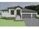 Charming single-story home featuring a 2-car garage, manicured lawn, and a welcoming front entrance at 17282 Carroway Ln, Punta Gorda, FL 33955