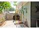 Outdoor shower with decorative tile accents, perfect for rinsing off after a swim at 2048 Douglas Ave, Dunedin, FL 34698