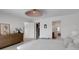 Bedroom featuring a decorative light fixture, and a view of the closet and bathroom at 2084 Massachusetts Ne Ave, St Petersburg, FL 33703
