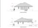Exterior elevation showing the back and left side of the house with window and ceiling height at 24260 Vincent Ave, Punta Gorda, FL 33955