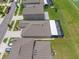 An aerial view displays a home with a screened-in patio and a meticulously maintained backyard with fresh landscaping at 31775 Sun Kettle Loop Loop, Wesley Chapel, FL 33545