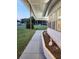 Covered walkway with deer ornaments at 33516 Arthur Dr, Wesley Chapel, FL 33543