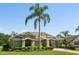 Inviting single-story home with lush front yard, mature landscaping, and a palm tree at 4508 Netherwood Dr, Tampa, FL 33624