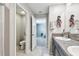 Bathroom with single sink and view to the bedroom at 5410 Amaryllis Garden St, Apollo Beach, FL 33572
