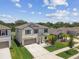Attractive home with a manicured lawn, featuring a two-car garage and complemented by lush landscaping and a welcoming walkway at 5410 Amaryllis Garden St, Apollo Beach, FL 33572
