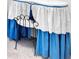 Changing table with a blue and white skirt at 8181 Eagles Park N Dr, St Petersburg, FL 33709