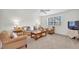 Cozy living room featuring neutral furniture, carpet flooring, and lots of natural light at 8181 Eagles Park N Dr, St Petersburg, FL 33709