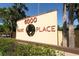 Community entrance sign featuring the address '6000 Park Place' with surrounding greenery at 8181 Eagles Park N Dr, St Petersburg, FL 33709