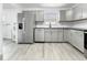 Spacious kitchen features stainless steel appliances, gray cabinetry, and modern flooring at 8451 81St Way, Seminole, FL 33777