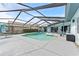 An inviting in-ground pool surrounded by a spacious patio and screened enclosure, perfect for outdoor relaxation and entertainment at 8638 Chadwick Dr, Tampa, FL 33635