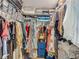Organized walk-in closet featuring ample hanging and storage space, perfect for organization at 1014 Sylvia Ln, Tampa, FL 33613
