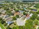 Aerial view captures this home's location near mature trees and neighborhood amenities at 11726 S Stone Ln, Riverview, FL 33569