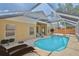 Inviting screened-in pool is perfect for entertaining with sunny views and relaxing ambiance at 11726 S Stone Ln, Riverview, FL 33569